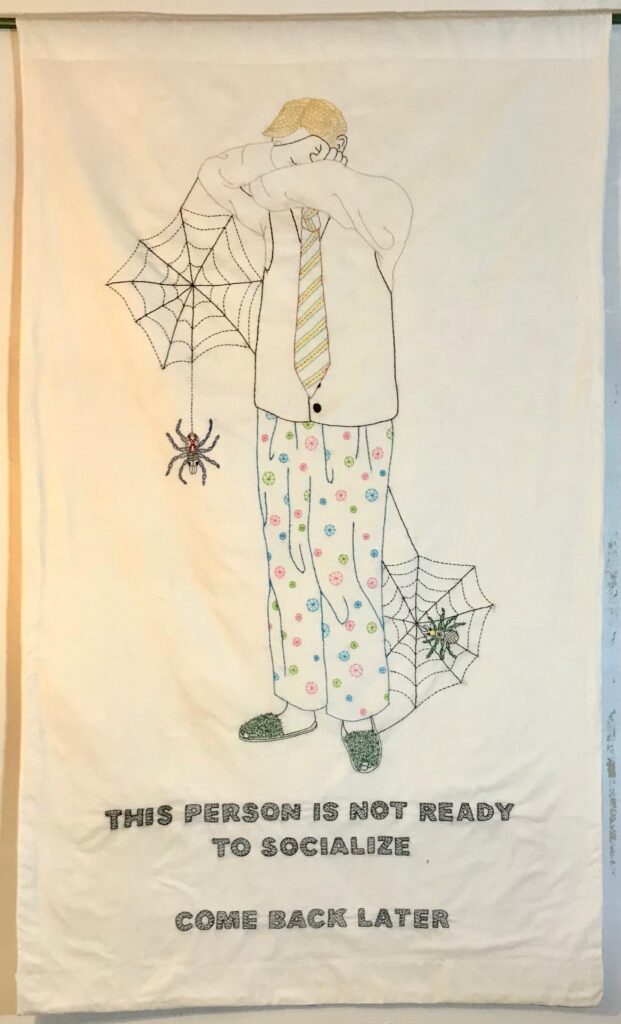 Re-Education: Not Ready /58 x 34/hand-embroidery/2021